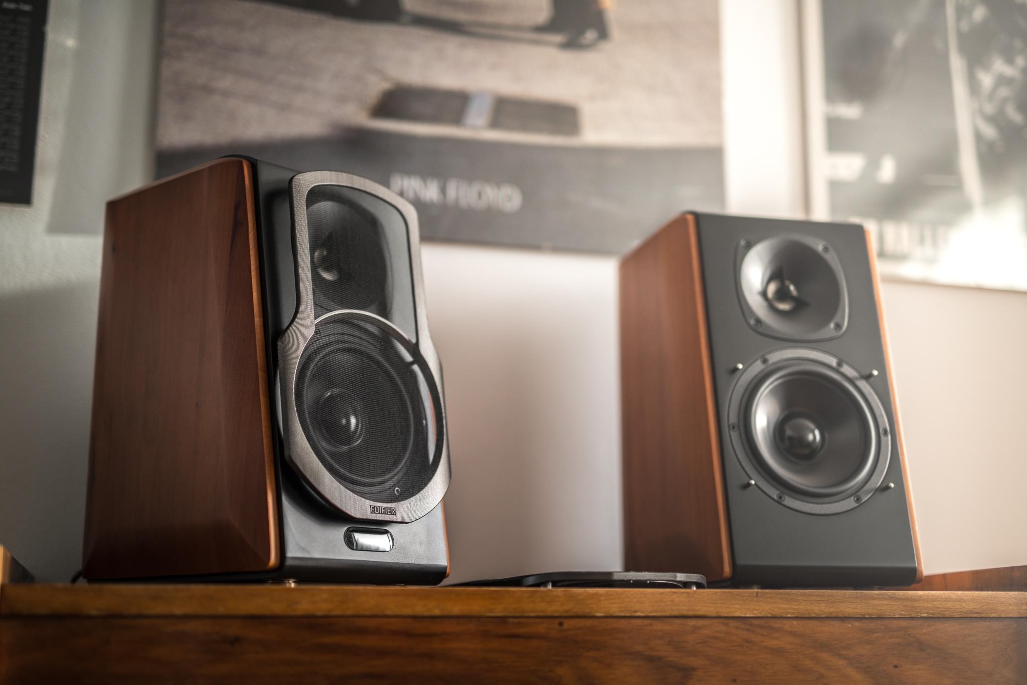Premium speakers staged for e-commerce retail photography